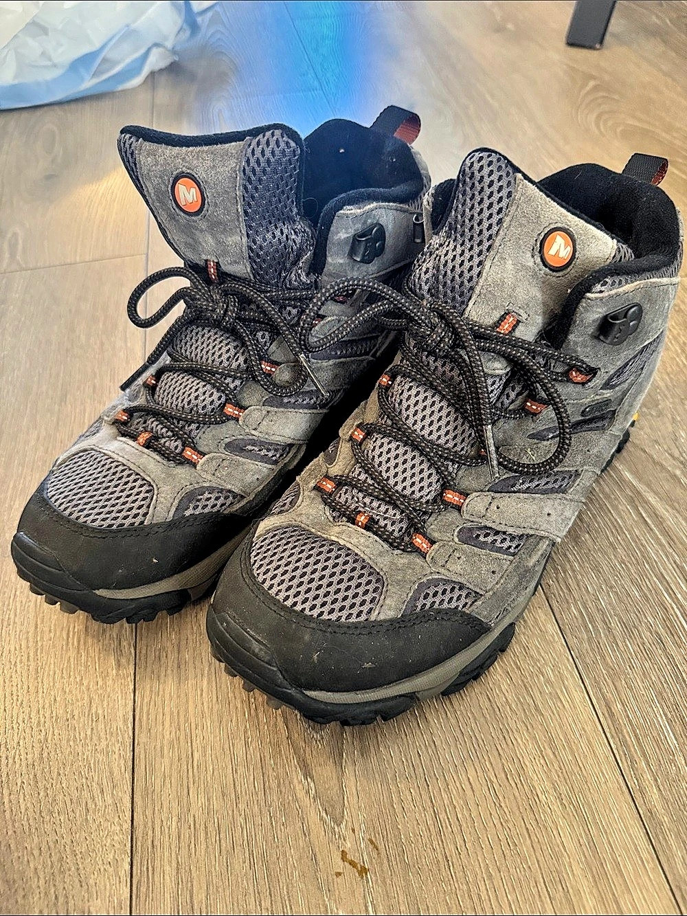 Merrell Moab 2 Mid Waterproof Hiking Boots Gray & Black US 9